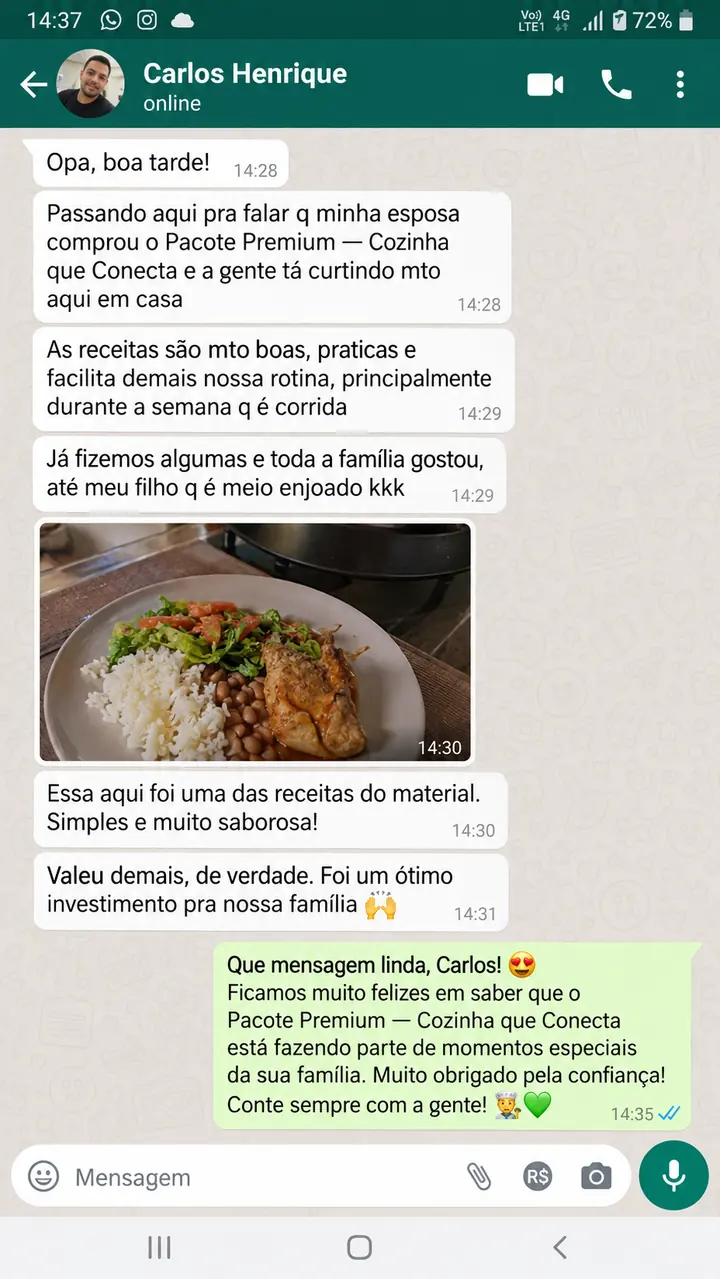 Família aprovou